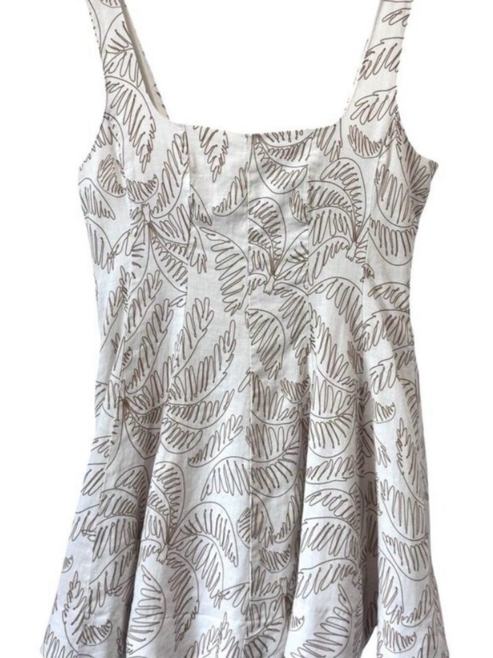 NWT Antonio Melani MG Palm Print Fit & Flare Mini Dress Size 12